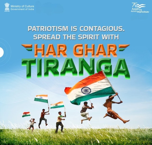 Har Ghar Tiranga campaign on website and social media