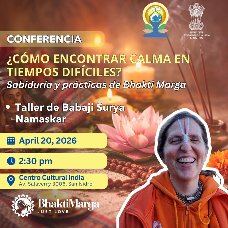 Embassy and Bhakti Marga Peru hosted a special yoga workshop and talk dedicated to inner connection and well-being.